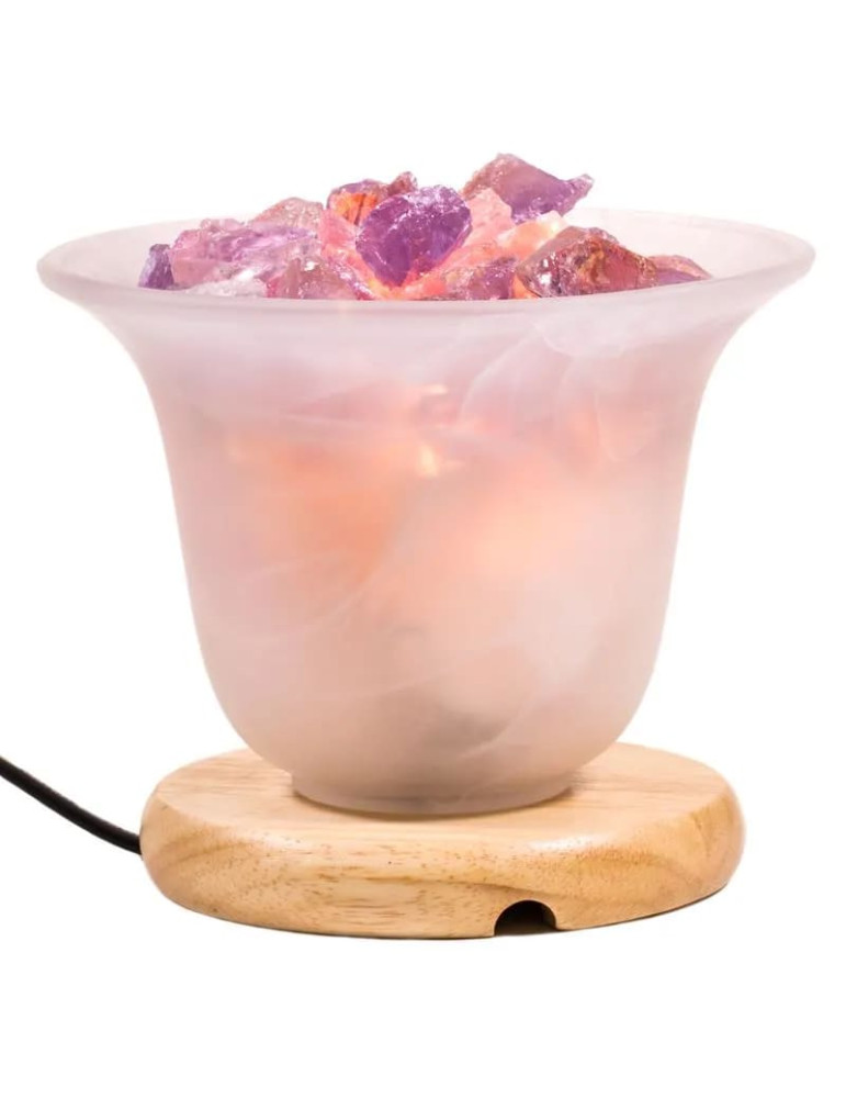 Salt lamp with amethyst crystals 19cm
