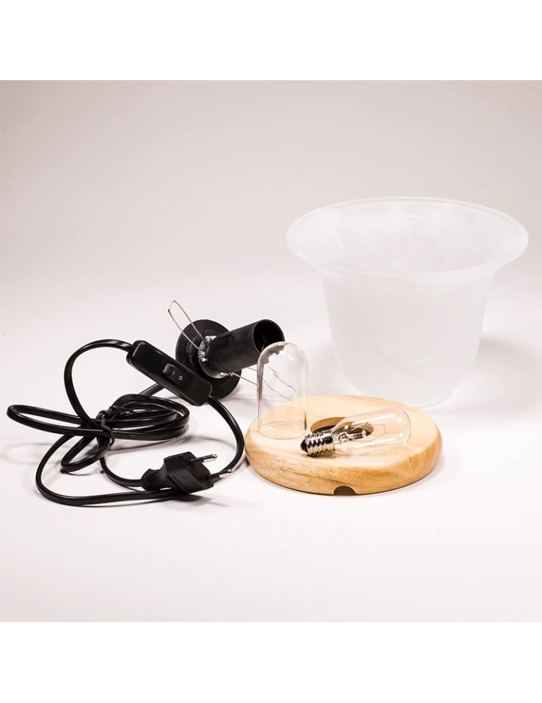 Soolalamp ametüsti kristallidega 19cm