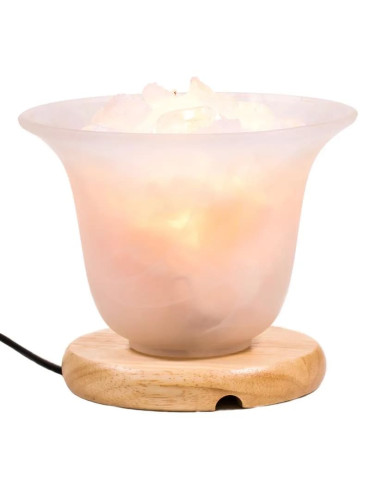Salt lamp with rock crystals 19cm