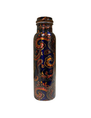 Printed copper bottle BLUE Print 900ml
