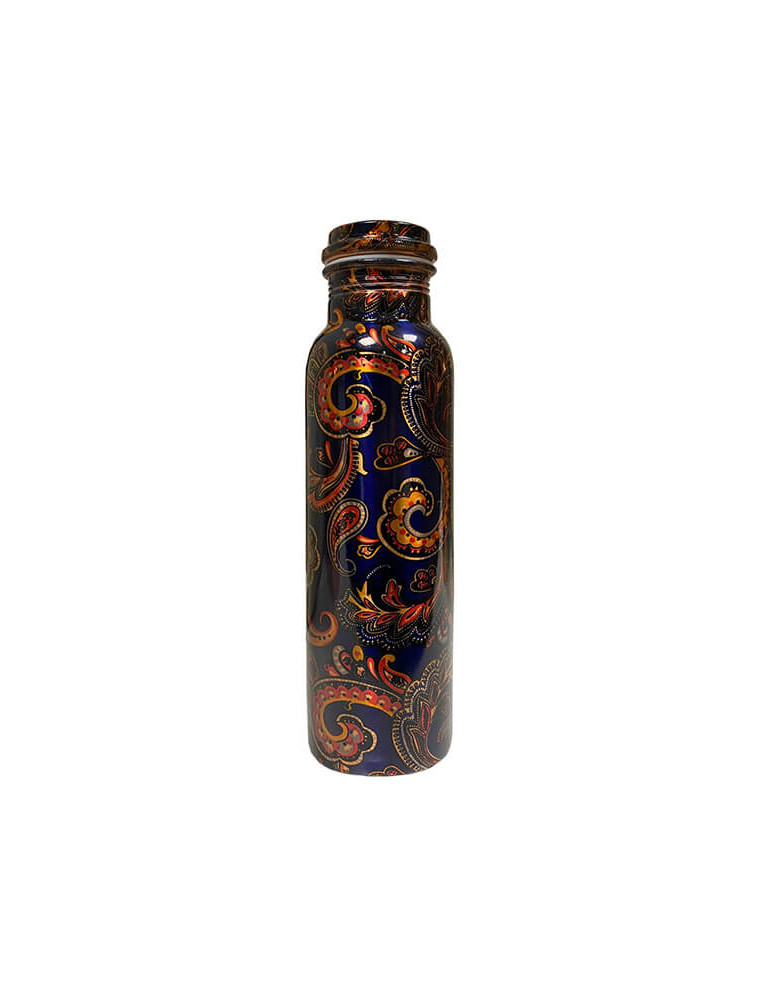 Printed copper bottle BLUE Print 900ml