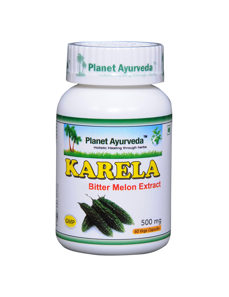 Planet Ayurveda Karela ekstrakt(mõru melon)- II tüüpi diabeedi, psoriaasi, südame ja maksa puhul  60tk.