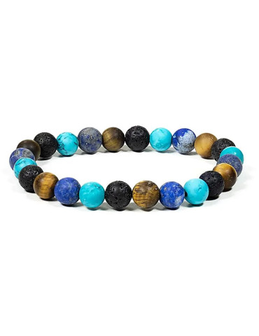 Bracelet with various semi-precious stones