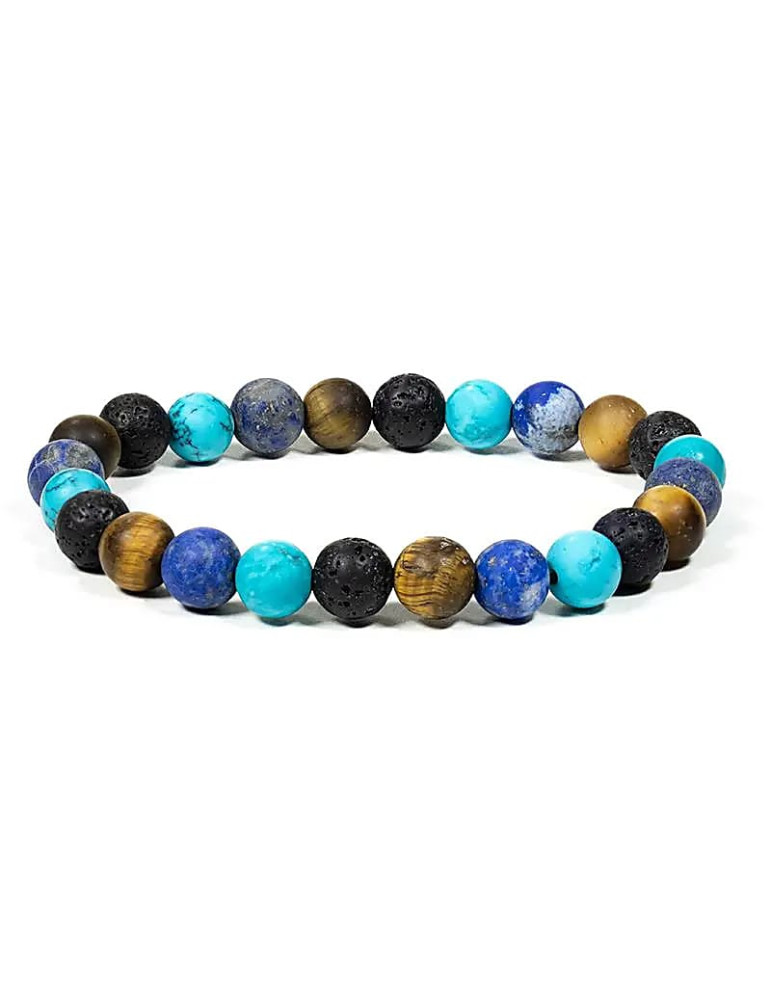 Bracelet with various semi-precious stones