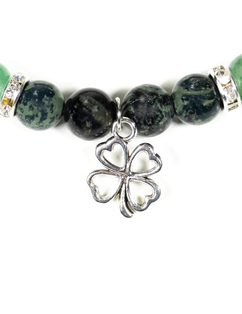 Clover bracelet with kambaba jasper and aventurine