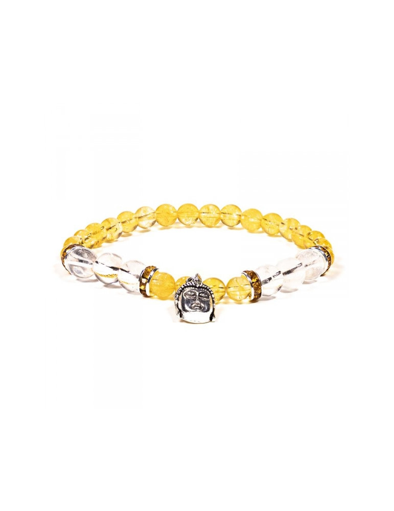Bracelet with citrine and rock crystal
