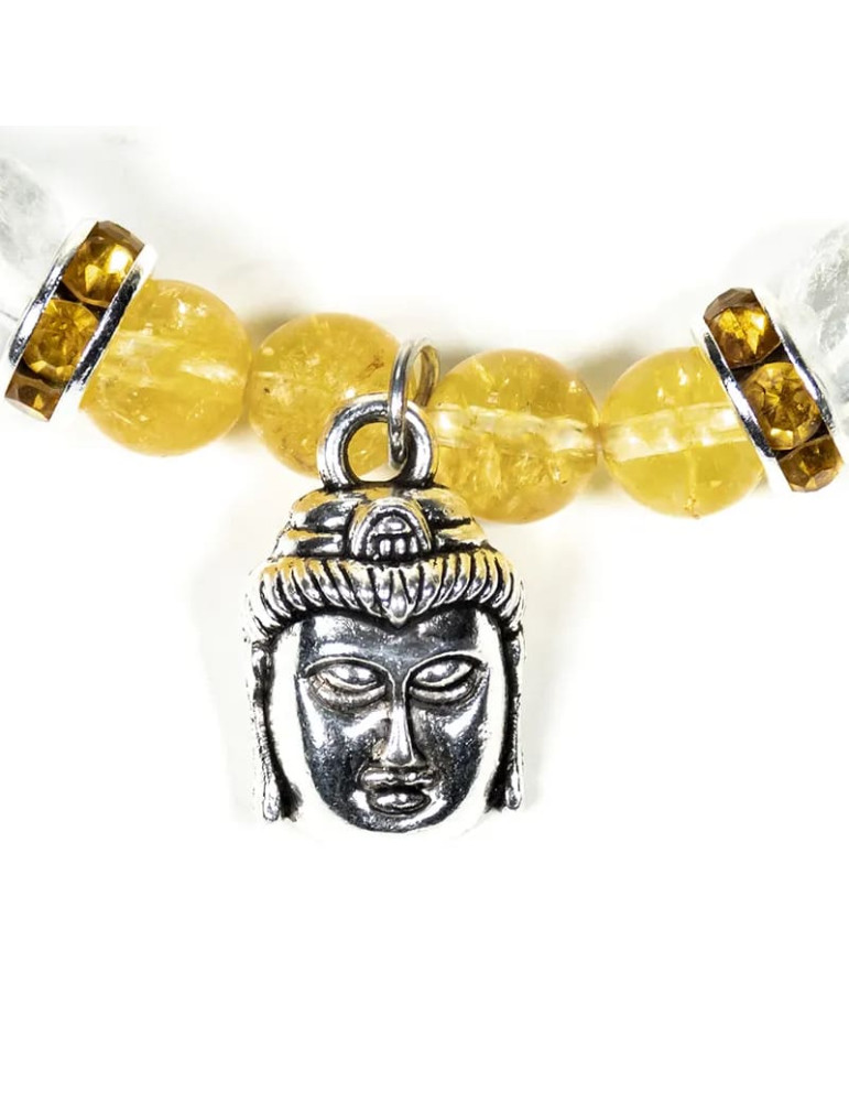 Bracelet with citrine and rock crystal