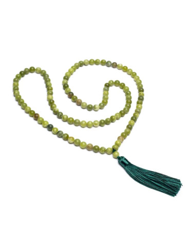 Mala green jadeite with tassel 2