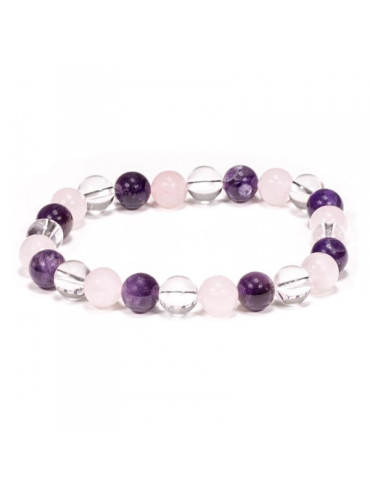 Bracelet made of semi-precious stones Golden Three