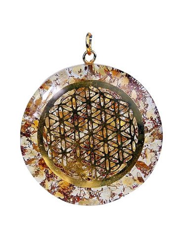 Orgon necklace with citrine 3.5 cm