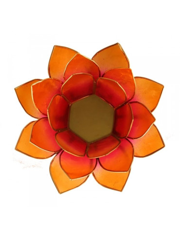 Lootoslille kujuline teeküünla alus oranž 2