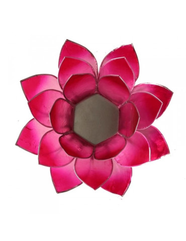 Tea candle base in the shape of a lotus flower, purple-pink 2