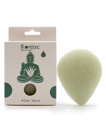 Konjac Sponge näokäsn tervendava aloe veraga