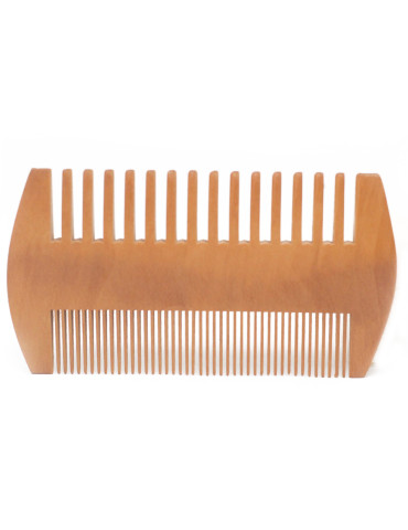 Double-sided bamboo beard comb