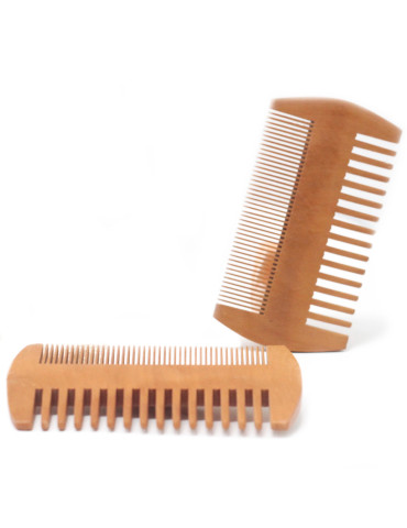 Double-sided bamboo beard comb 2
