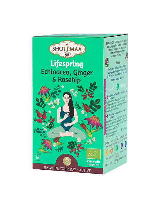 Shotimaa mahe teesegu LIFESPRING 16 teekotiga   Parim enne 09.09.2025