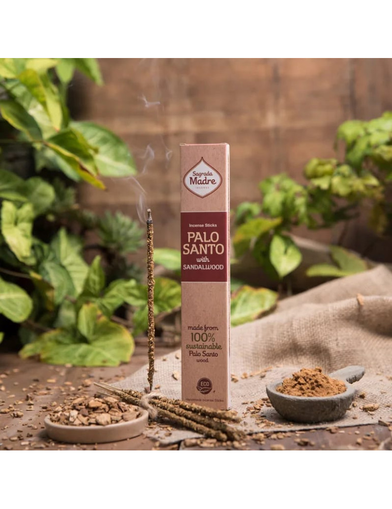 Sagrada Madre PALO SANTO INCENSE WITH SANDALWOOD 22,8cm