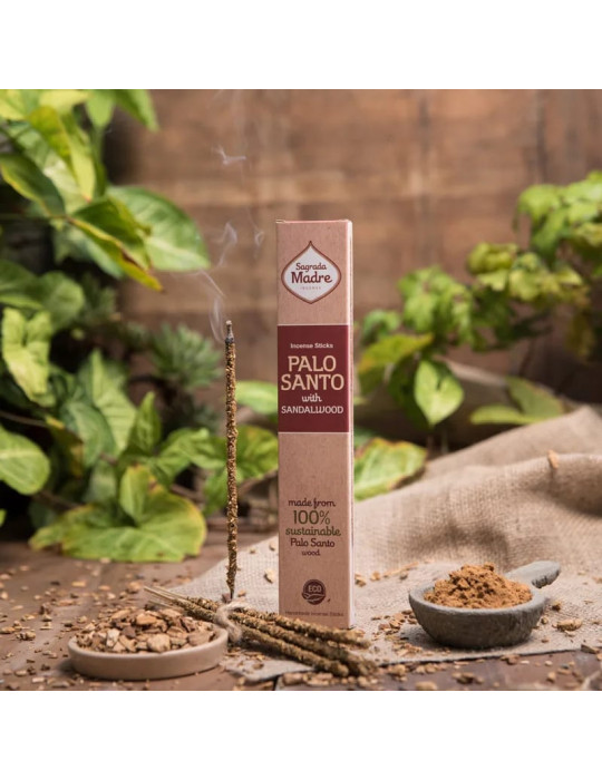 Sagrada Madre PALO SANTO INCENSE WITH SANDALWOOD 22,8cm