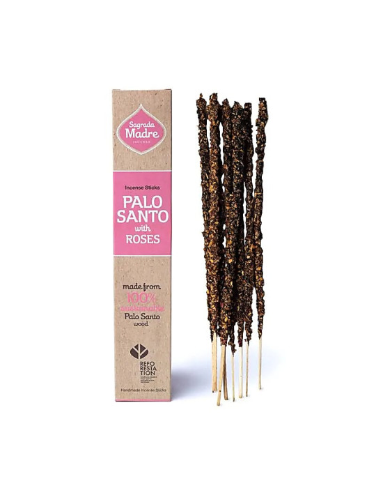 Sagrada Madre PALO SANTO INCENSE WITH ROSE 22,8cm