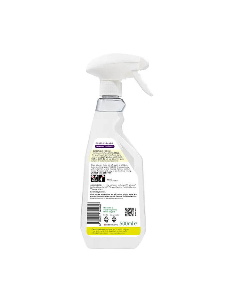 Planet Pure GLASS CLEANING SPRAY LAVENDEL  500ml
