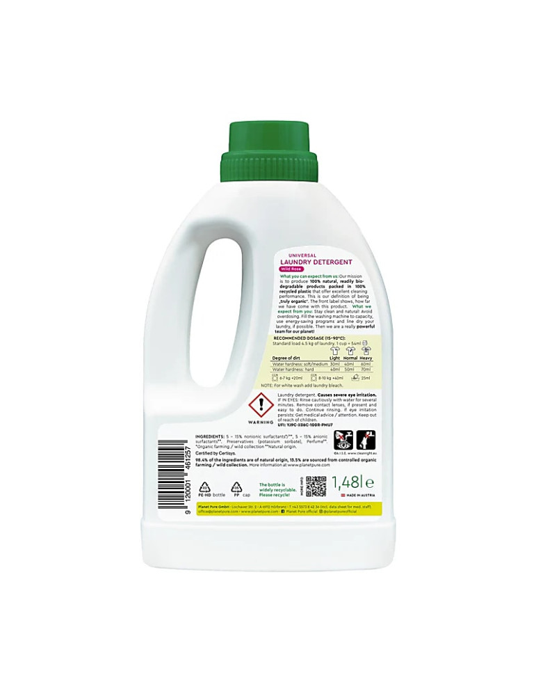 Planet Pure UNIVERSAL LIQUID WASHING GEL WILD ROSE 1,5L