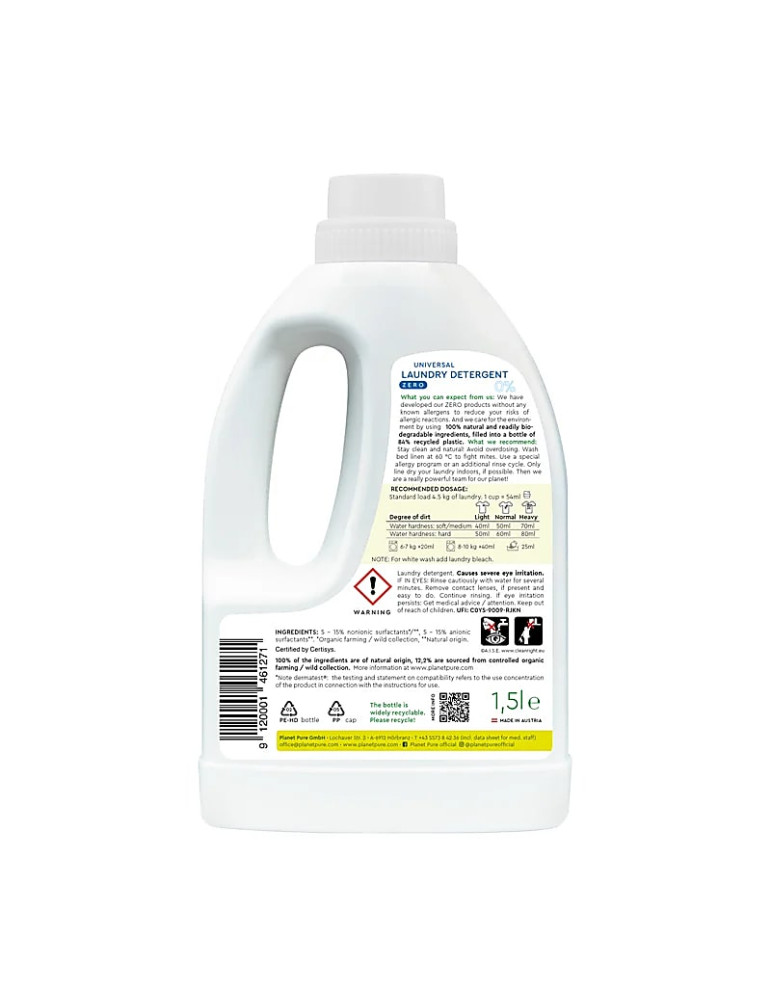 Planet Pure UNIVERSAALNE  ALLERGIAVABA 0% VEDELPESUGEEL 1,5L