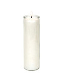 Yogi-Yogini white unscented candle in a glass 21x6,5cm