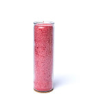 Yogi-Yogini a red stearin candle in a glass 21x6,5cm