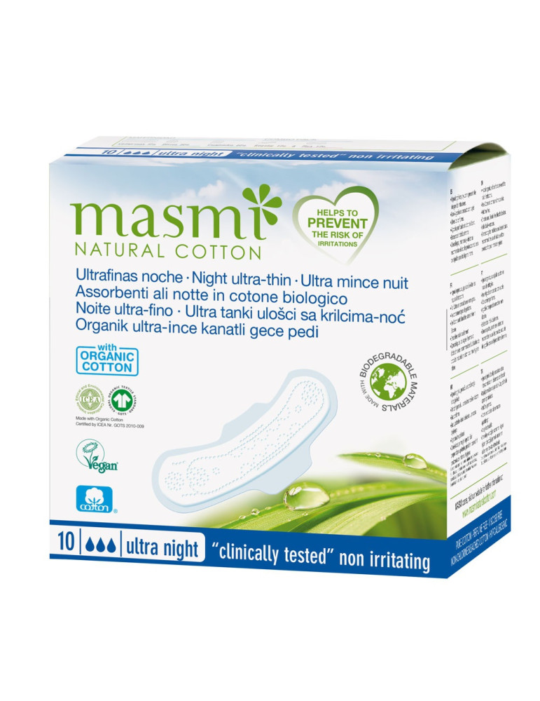 Masmi Sanitary napkins, ultra-thin, night,10 pieces