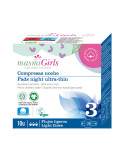 Masmi Sanitary napkins for teenagers, for night, 10 pieces