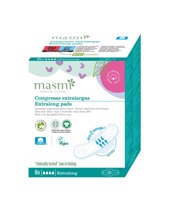 Masmi Extra long sanitary napkins for the night, 8pieces