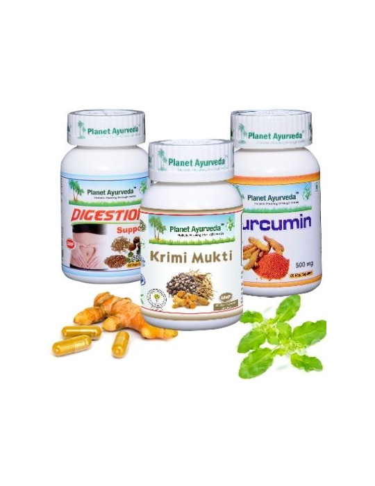 Planet Ayurveda SISEPARASIITIDE VASTANE komplekt 3x60 kapslit