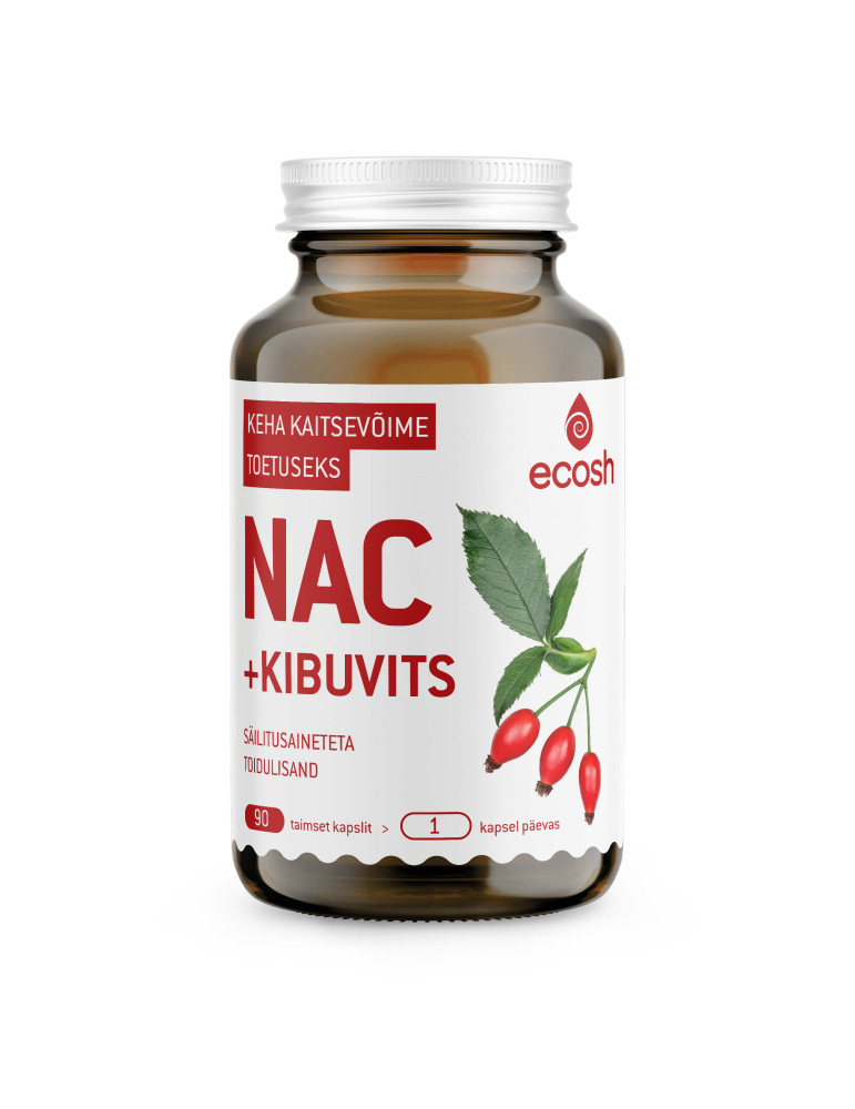 Ecosh NAC + KIBUVITS – kaitsevõimet toetav 90 kapslit