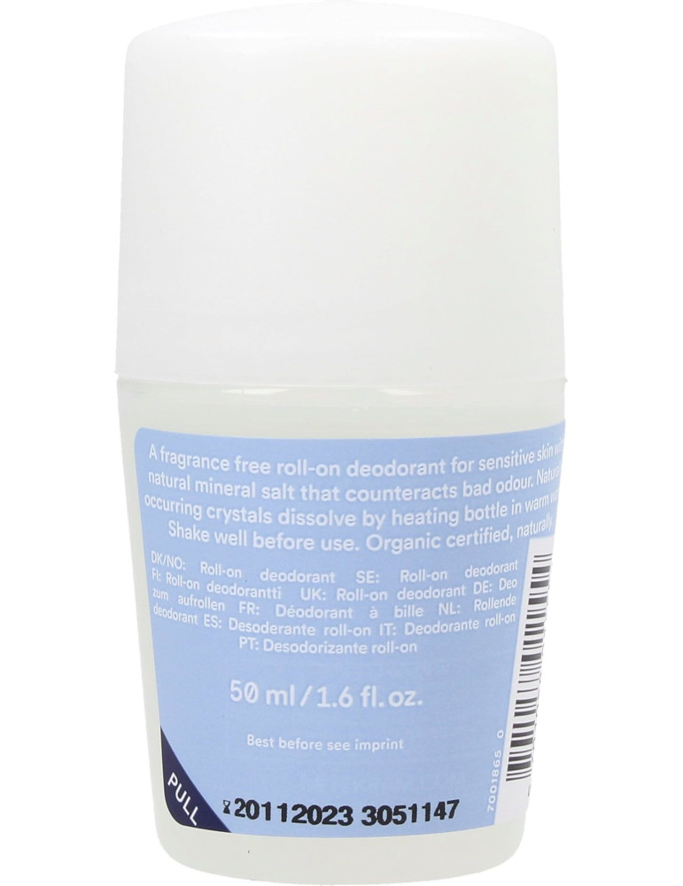 Urtekram Fragrance-free deodorant, 50ml