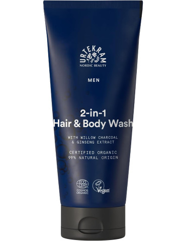 Urtekram – 2-in-1 men's hair and body wash with ginseng  200ml