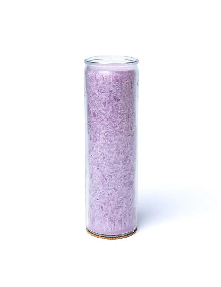 Yogi&Yogini stearin candle PURPLE, odorless, in glass 21x6,5cm