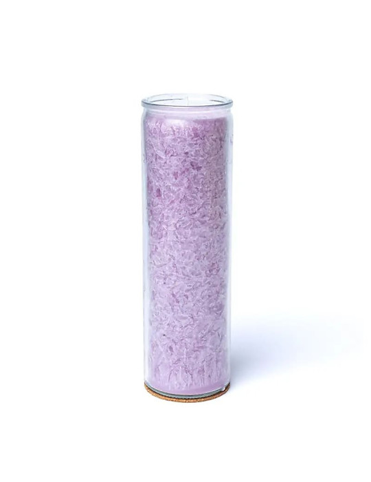 Yogi&Yogini stearin candle PURPLE, odorless, in glass 21x6,5cm