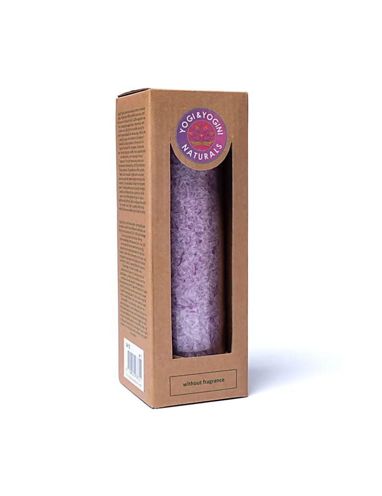 Yogi&Yogini stearin candle PURPLE, odorless, in glass 21x6,5cm