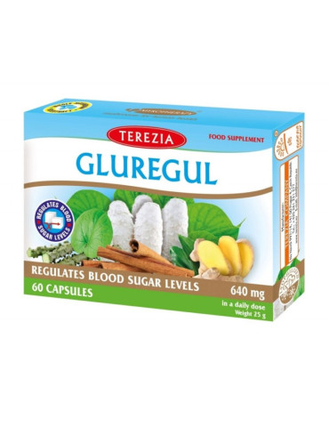 Terezia Gluregul- Dietary supplement for blood sugar regulation  60 capsules