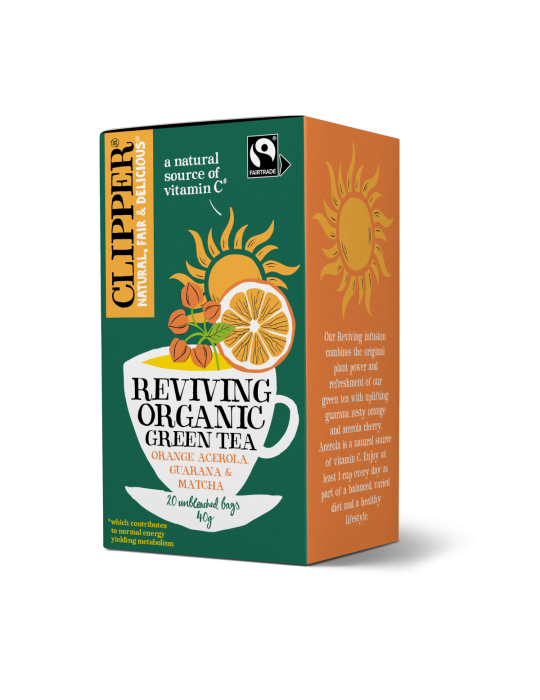 Clipper Reviving invigorating green tea, 20 pcs
