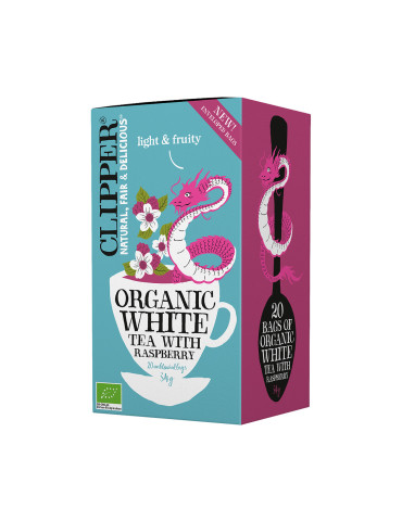 Clipper White tea with raspberry, 20 pcs