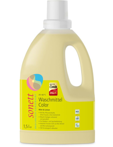 Sonett vedelpesuaine COLOR mündi ja sidruniga 1,5 l