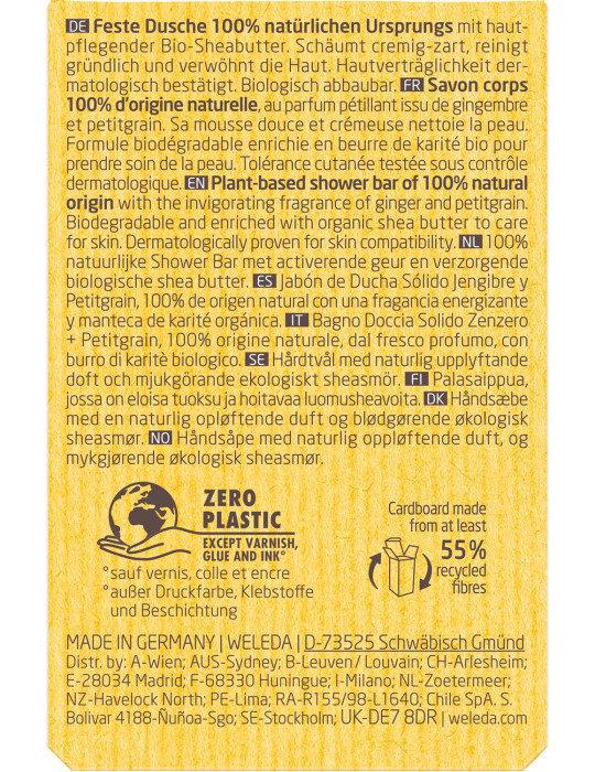 Weleda Tahke dušiseep Ingver+Petitgrain 75g