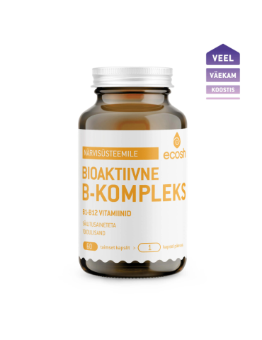 Bioaktiivne B-kompleks vitamiinid 60 kapslit