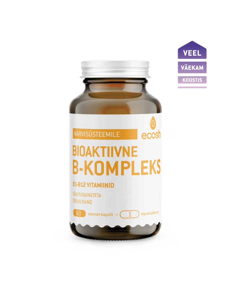 Bioaktiivne B-kompleks vitamiinid 60 kapslit
