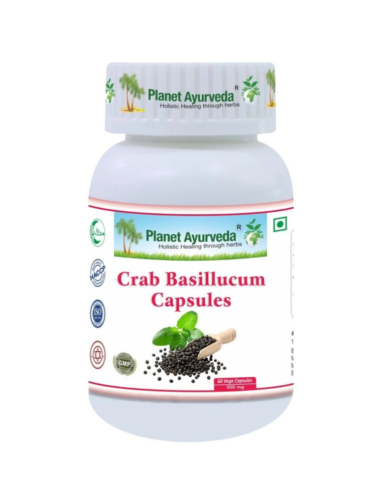 Planet Ayurveda Crab Basillucum - immuunsüsteemi ja hingamisteede tugi - 500 mg, 60 kapslit