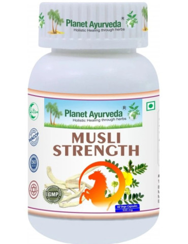 Planet Ayurveda  Musli Strength -libido, sexual performance, energy - 500 mg, 60 capsules
