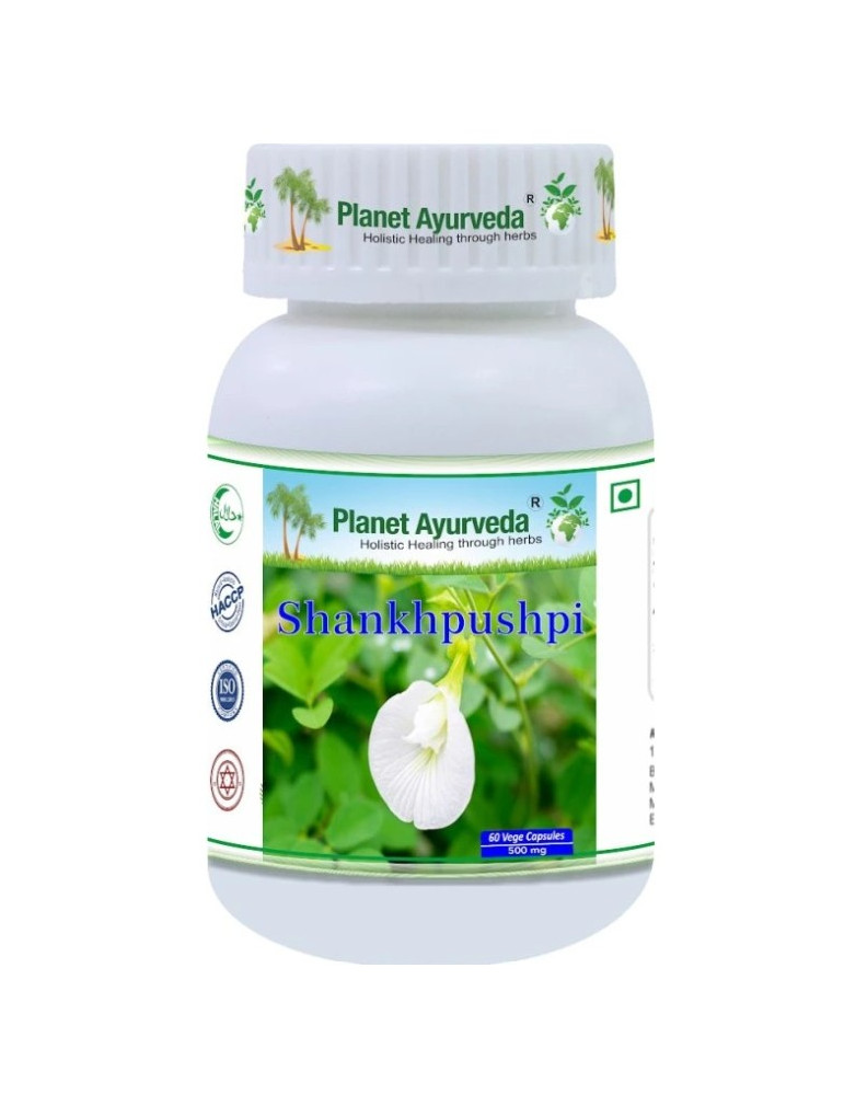 SHANKHPUSHPI- närvid, mälu- 500 mg, 60 kapslit