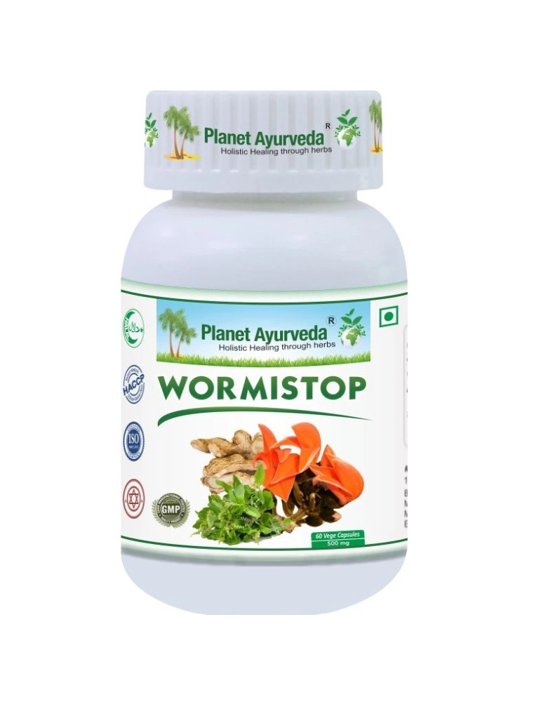 Planet Ayurveda  Wormistop, sooleparasiitide detoks, 500mg, 60 kapslit