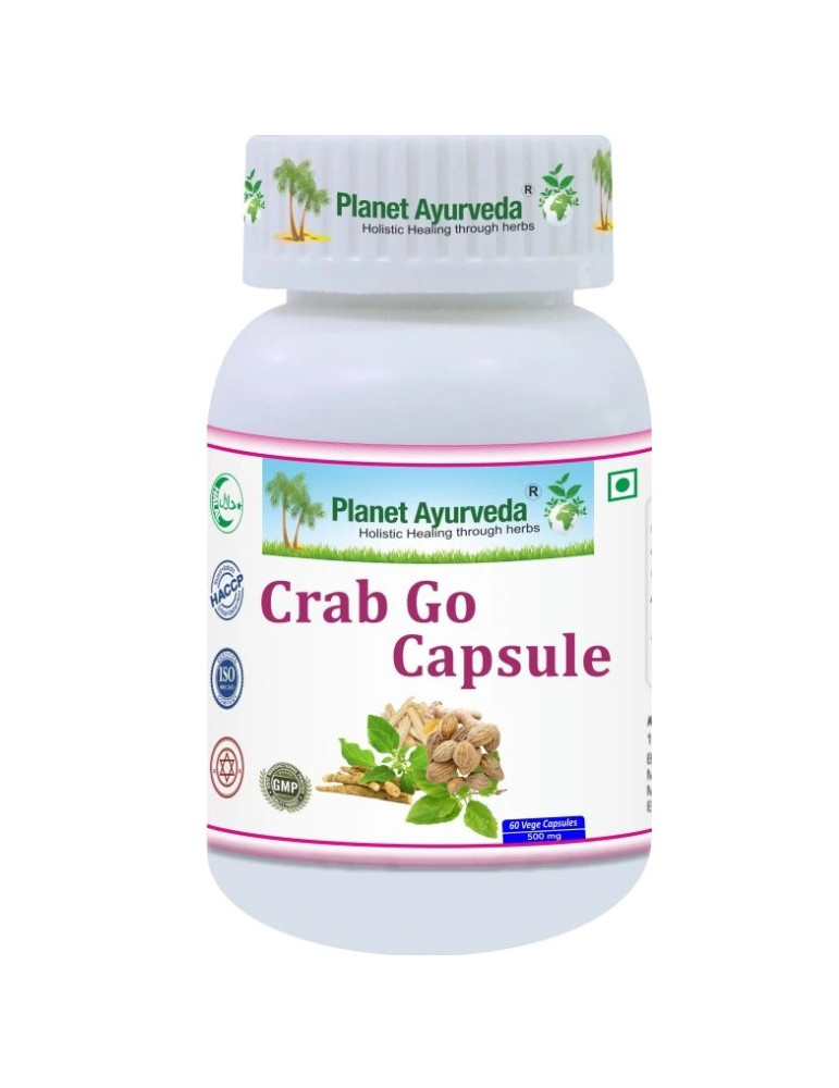 Planet Ayurveda Crab Go - good for immunity, anti-inflammatory - 500 mg, 60 capsules